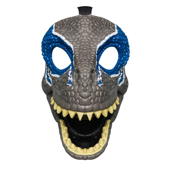 New! JURASSIC WORLD VELOCIRAPTOR BLUE Dinosaur Mask - Picture 2 of 6